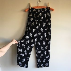 VINTAGE Karen Kane High-Waisted Floral Pants